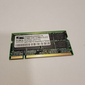 ProMos RAM Memory Module 512MB PC2700U CL2.5 DDR3-333MHz V826664G24SASG-C0